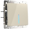 Выключатель 1-клавишный с подсветкой WL03-SW-1G-LED-ivory Werkel слоновая кость