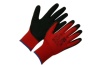 Перчатки нейлоновые с текстур. латексом красные (12) ПЗ444-5/L2001