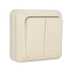 Выключатель 2-клав накл. Олимп UNIversal слоновая кость (Б-О0023) (10)ВЫВОД