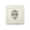 Розетка 1-м внутр. Евро Валери UNIvers слоновая кость керамика (Б-В0028)(10)