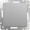 Выключатель 1-клавишный WL09-SW-1G Werkel Серебряный рифленый