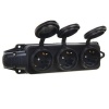 Колодка 3-местная Евро каучук  с заглушкой 16А/220Вт IP44 Smartbuy (4)(03778)