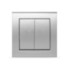 Выключатель 2-клав внутр. Бриллиант UNIversal серебро (7949650) (10)