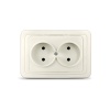 Розетка 2-м внутр. Валери UNIvers слоновая кость керамика (Б-В0102)(10)