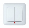 Выключатель 2-клав внутр. Прима с инд. бел. (С56-039) (96)