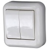 Выключатель 2-клав накл. Прима бел. монт.пласт (А56-029М) (129)